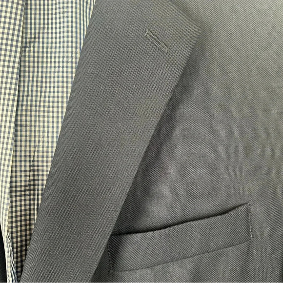 Stafford Men’s Wool Blazer Size 46R Navy Gold Button Single Breasted - Picture 11 of 12